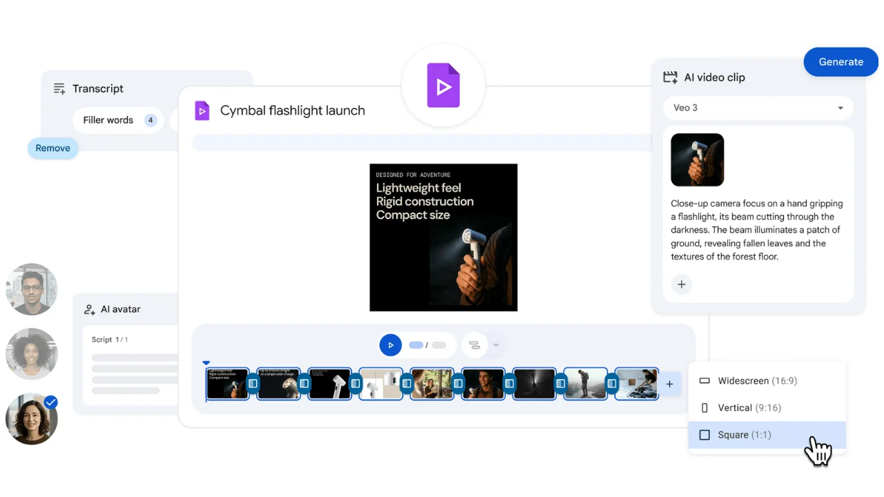 Google, yapay zeka destekli video editörü Vids'i ücretsiz olarak kullanıma sundu.