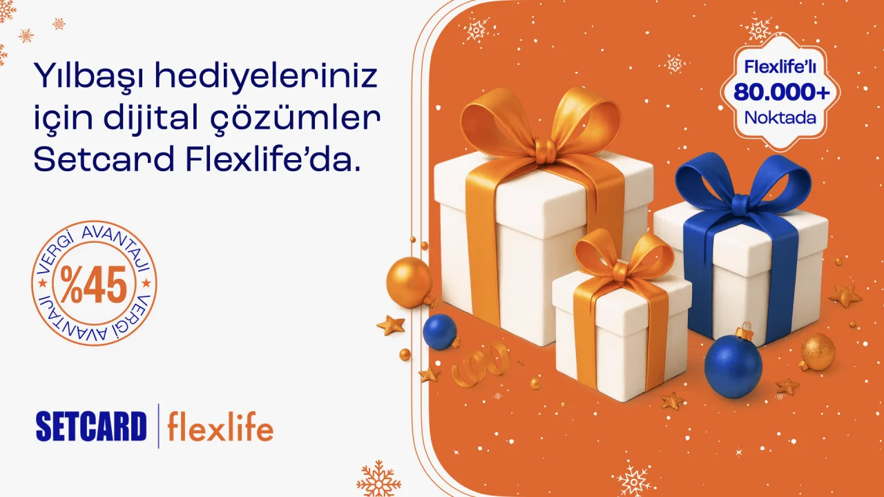 Setcard Flexlife, yılbaşı sürecinde firmalara dijital hediye alternatifleri sağlıyor.